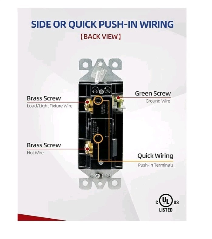 AIDA Single Pole Rocker Decora Light Switch
