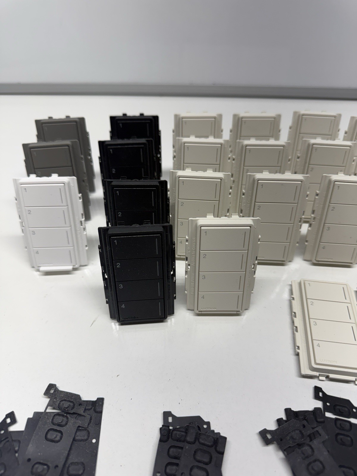 Lutron Hybrid Keypad Button Kit White, Off White, Black, Gray Lutron Keypad