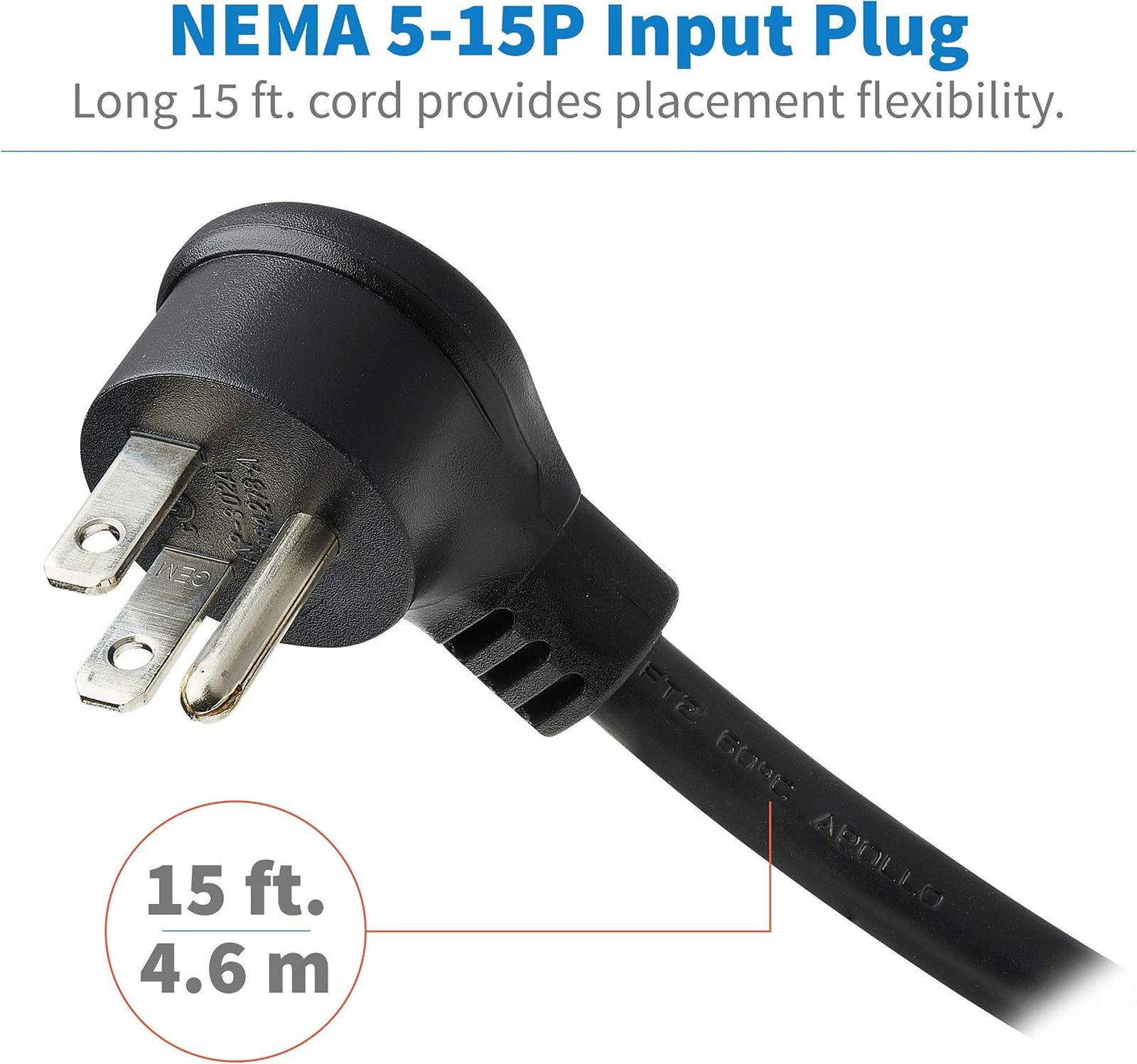 Rack Mount Power Strip PDU 12 Outlets 15A 120V 15ft Cord for Server Audio