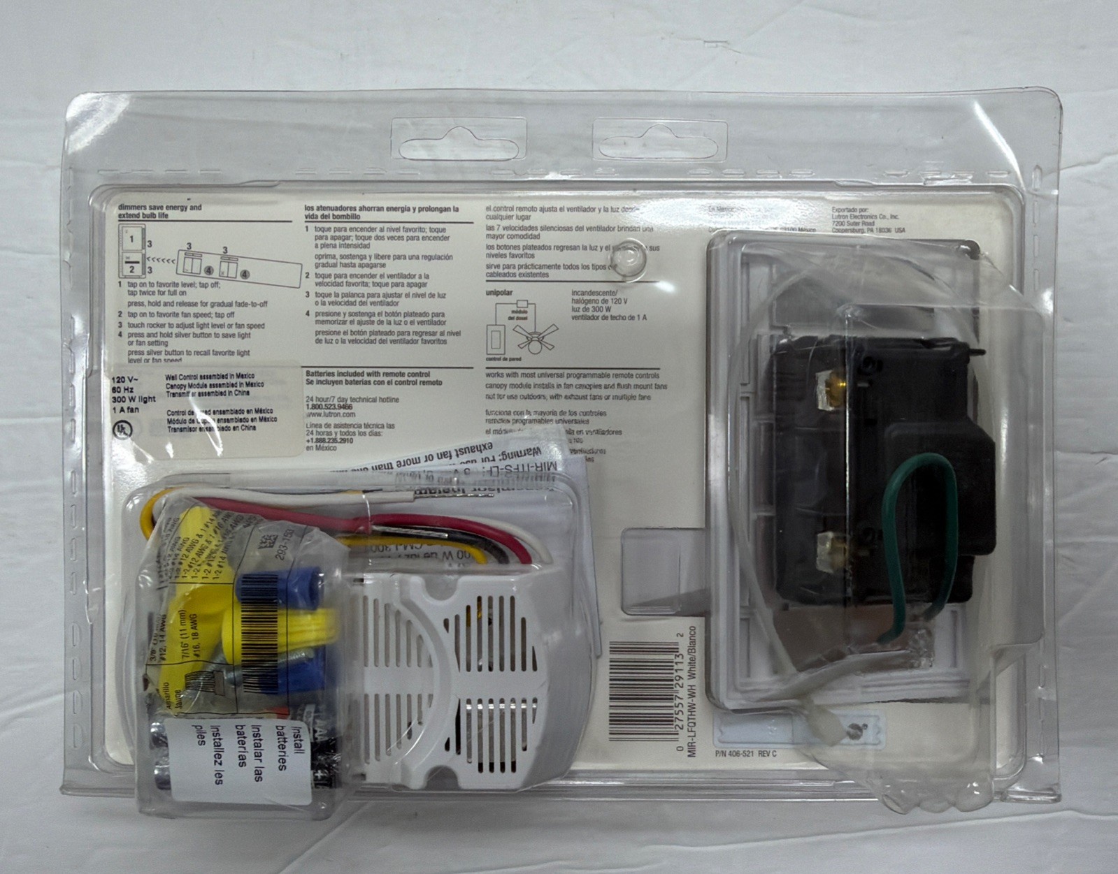 Lutron Fan And Light Remote Control