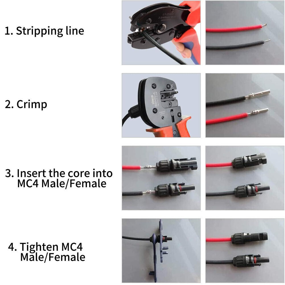 10/20/50 Pairs Solar Panel Cable Wire Connectors Male/Female Waterproof Adapter