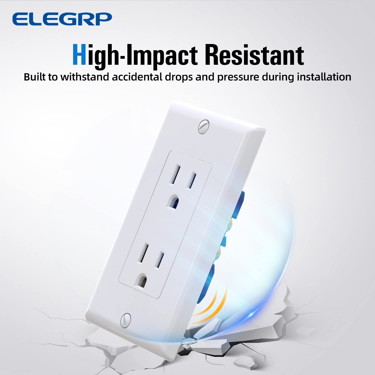 20 PCS Glossy White Decorator Receptacle 15A 125V Electrical Wall Outlet UL