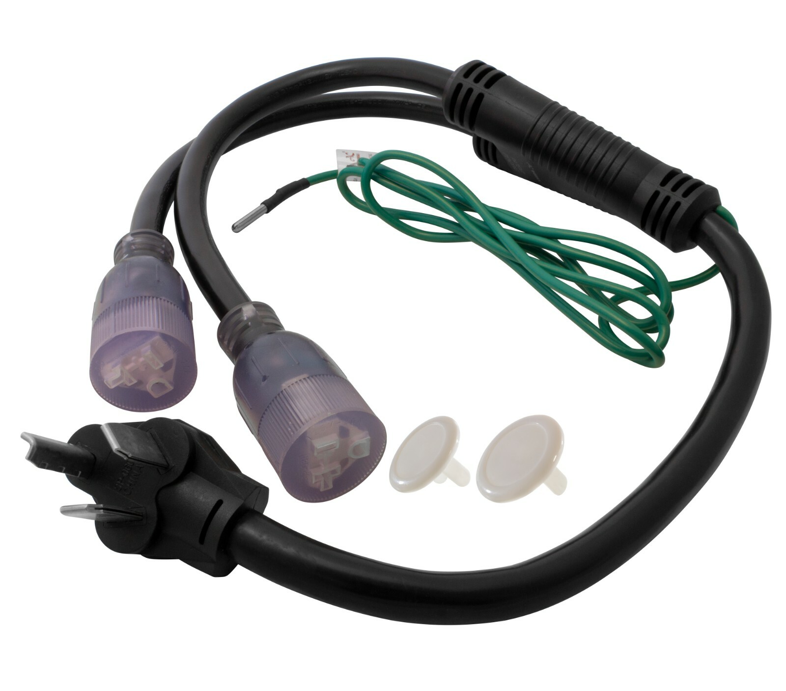 Durable 3ft Outlet Splitter | NEMA 10-30P to Two NEMA 5-20R by AC WORKS®