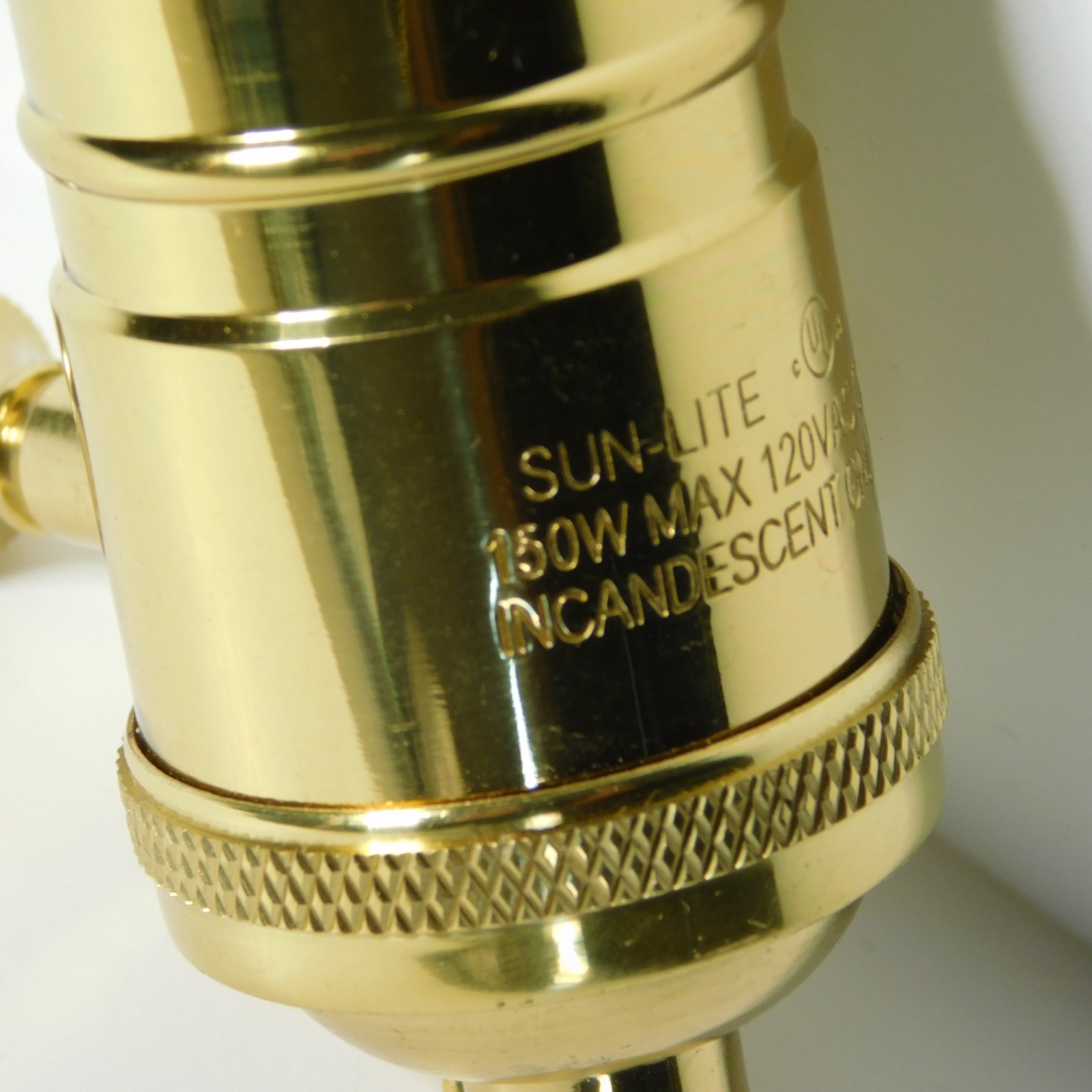 Sun-Lite Brass incandescent dimming socket 150W – 120V