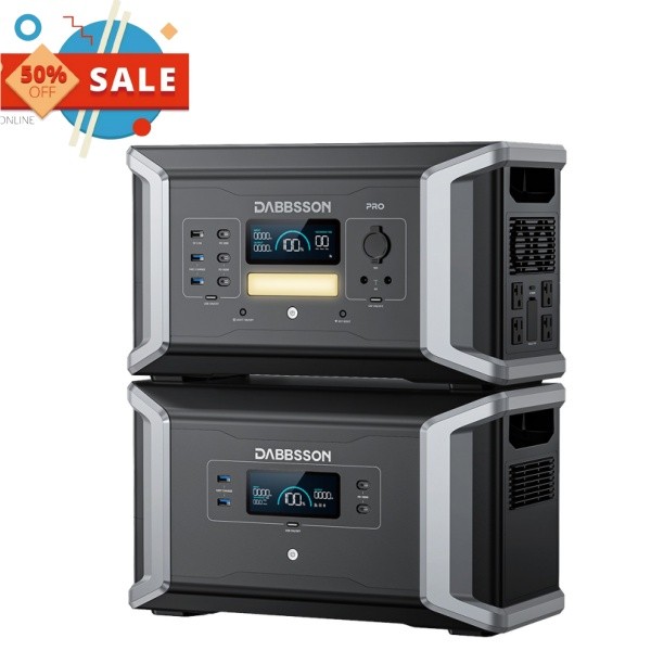 3072Wh 2400W Portable Power Station LiFePO4 Home Backup Outdoor Camping Dabbsson