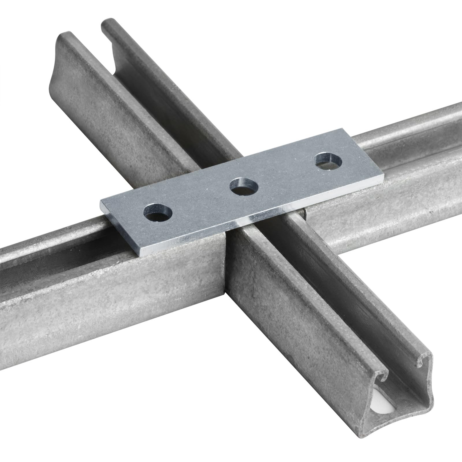 9 Pack Strut Flat Plate Hardware for 5-3/8″ x 1-5/8″ x 1/4″, Blue Bright