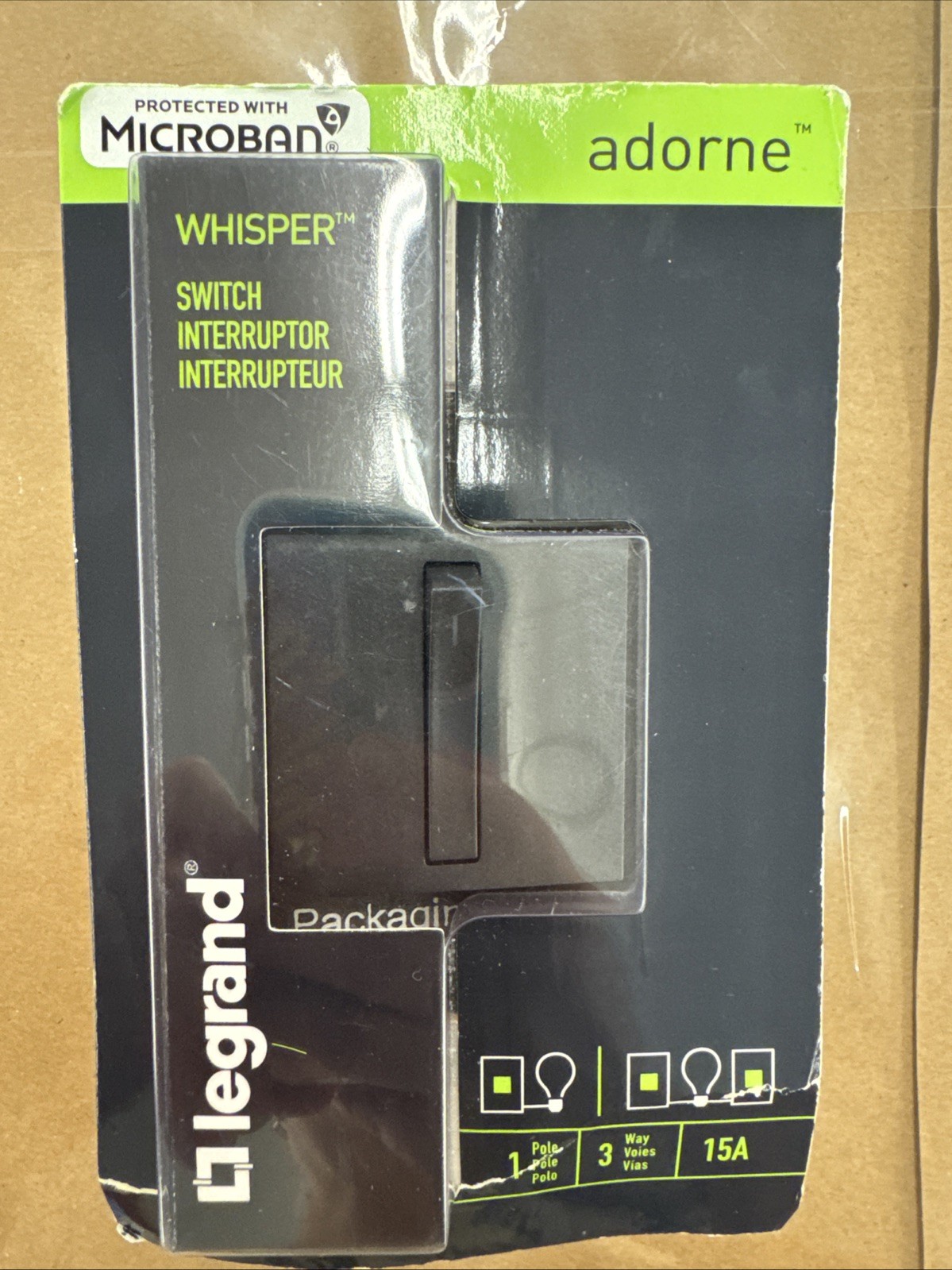 (1-Pk) Legrand Whisper 3-Way Switch 15A ASWR1532G4 | New & Sealed Box!