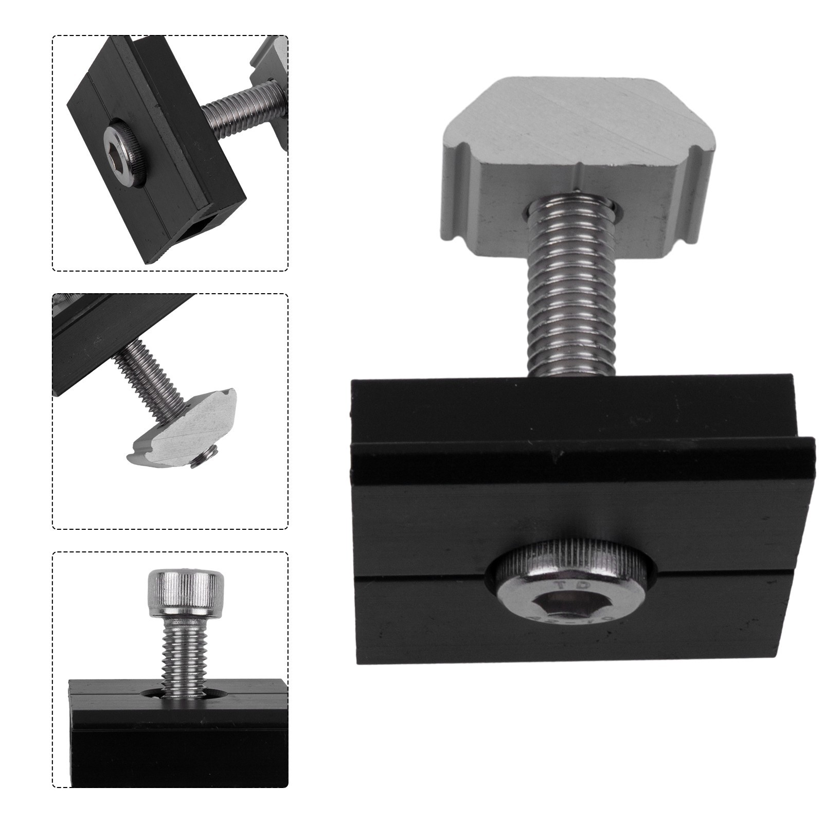 Professional Black Aluminum Alloy Solar Panel Mounting Bracket 30mm/35mm