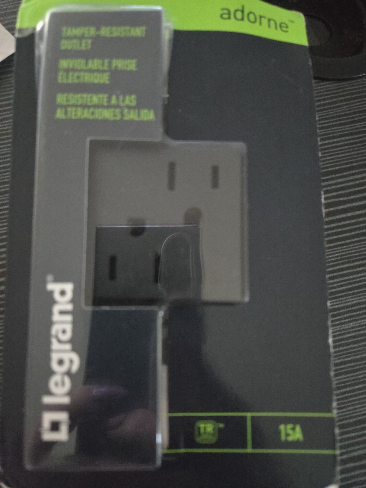 Legrand adorne 15A Tamper-Resistant Outlet (Graphite Finish), ARTR152G4