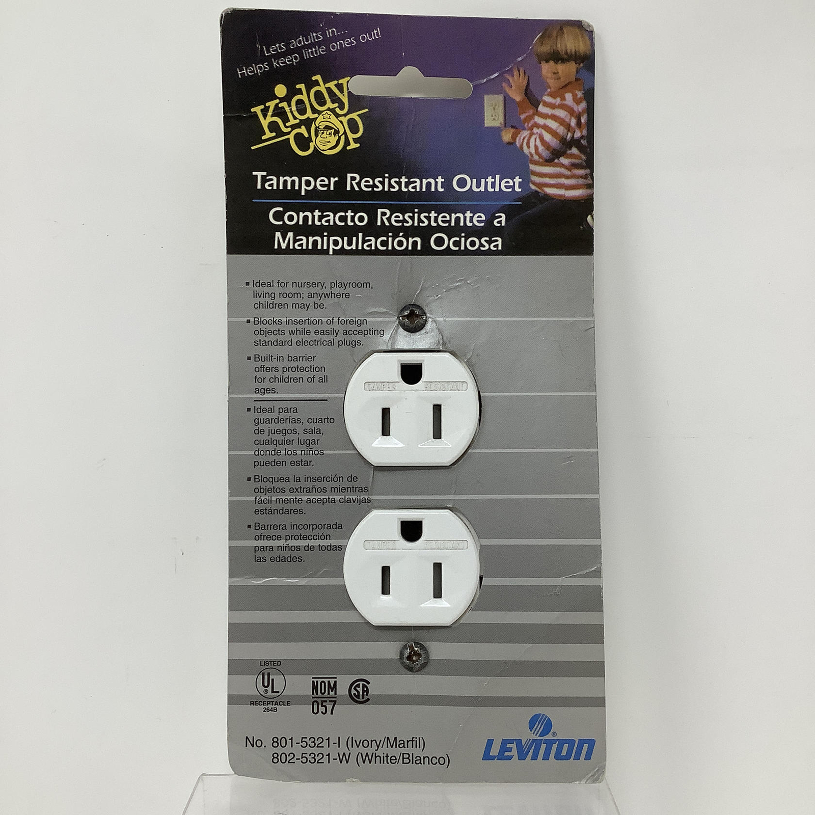 Leviton Kiddy Cap White Child Proof Tamper Resistant Safety Outlet