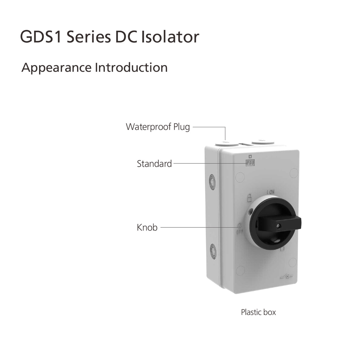 GEYA Solar Photovoltaic Isolator Breaker PV Disconnect Switch DC 1000/1200V 32A