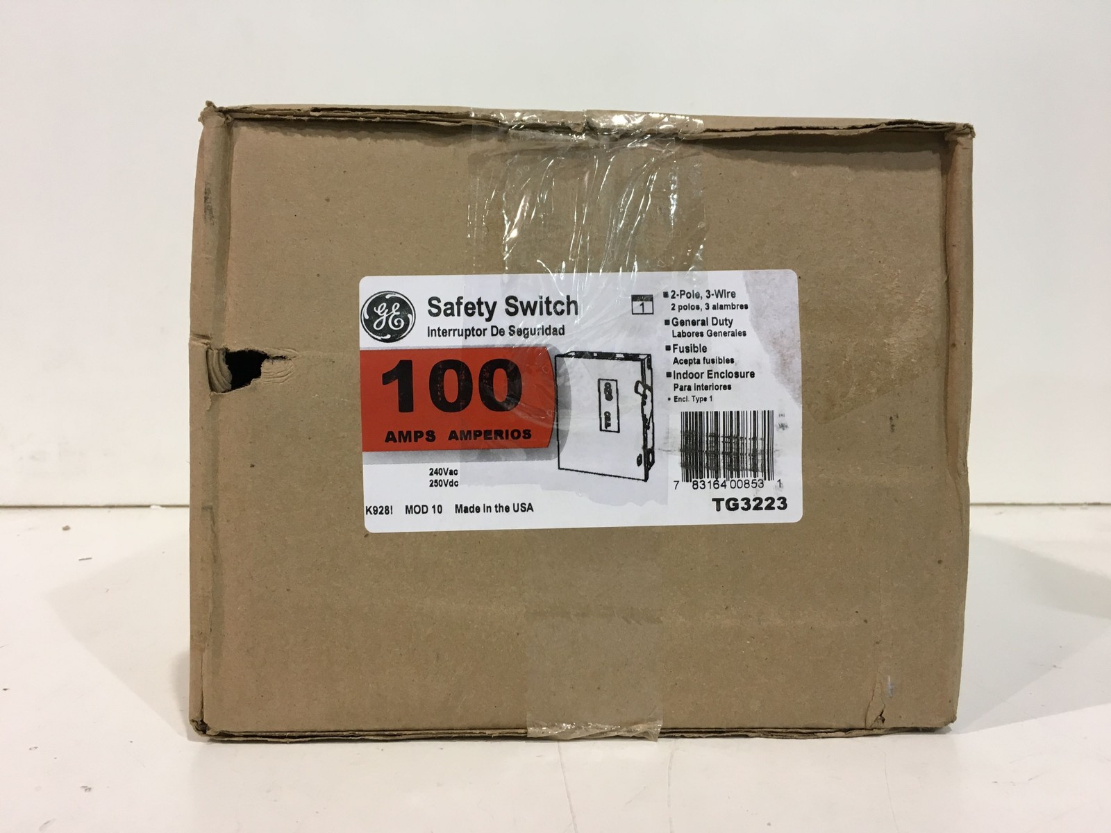 GE/ABB 100 Amp 240-Volt Fusible Indoor General-Duty Safety Switch (TG3223)