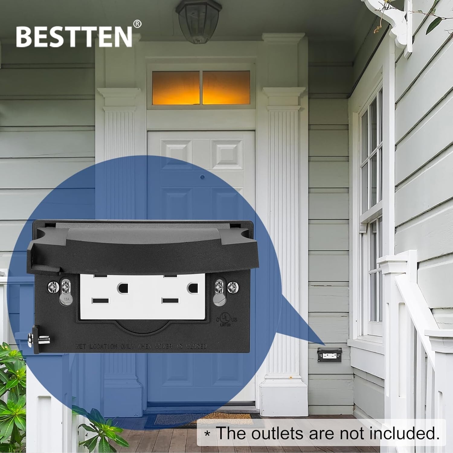 Durable Black Weatherproof Outlet Wallplates – 5 Pack for Easy Installation