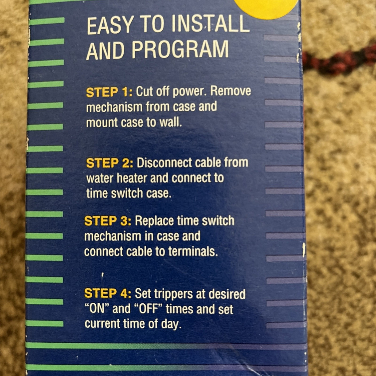 Intermatic Electric Water Heater Timer WH 21 6250 watts 25 amps 250 volts 60Hz