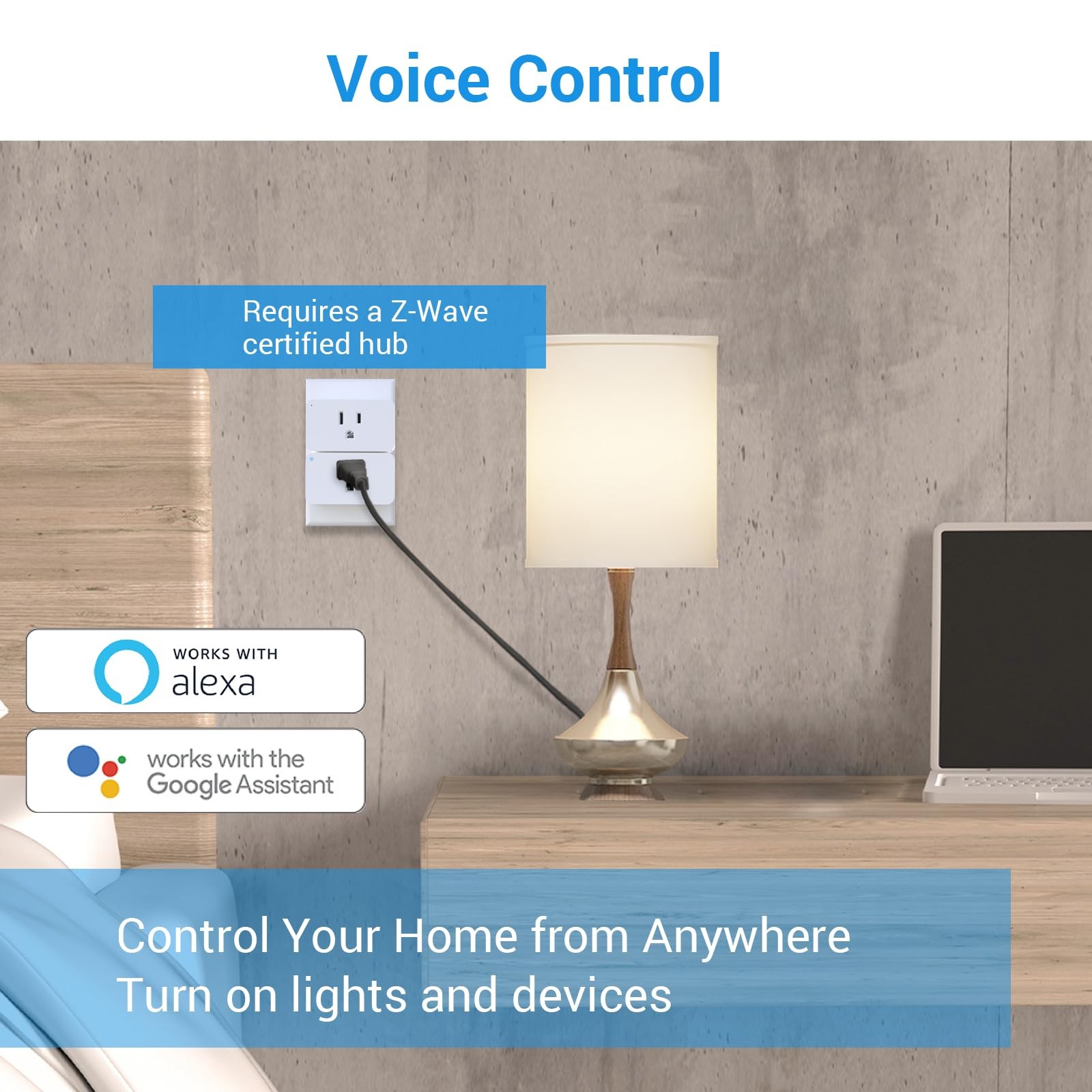 Zwave Plug 800 Series Smart Outlet Repeater Compatible with Hubitat 2GIG