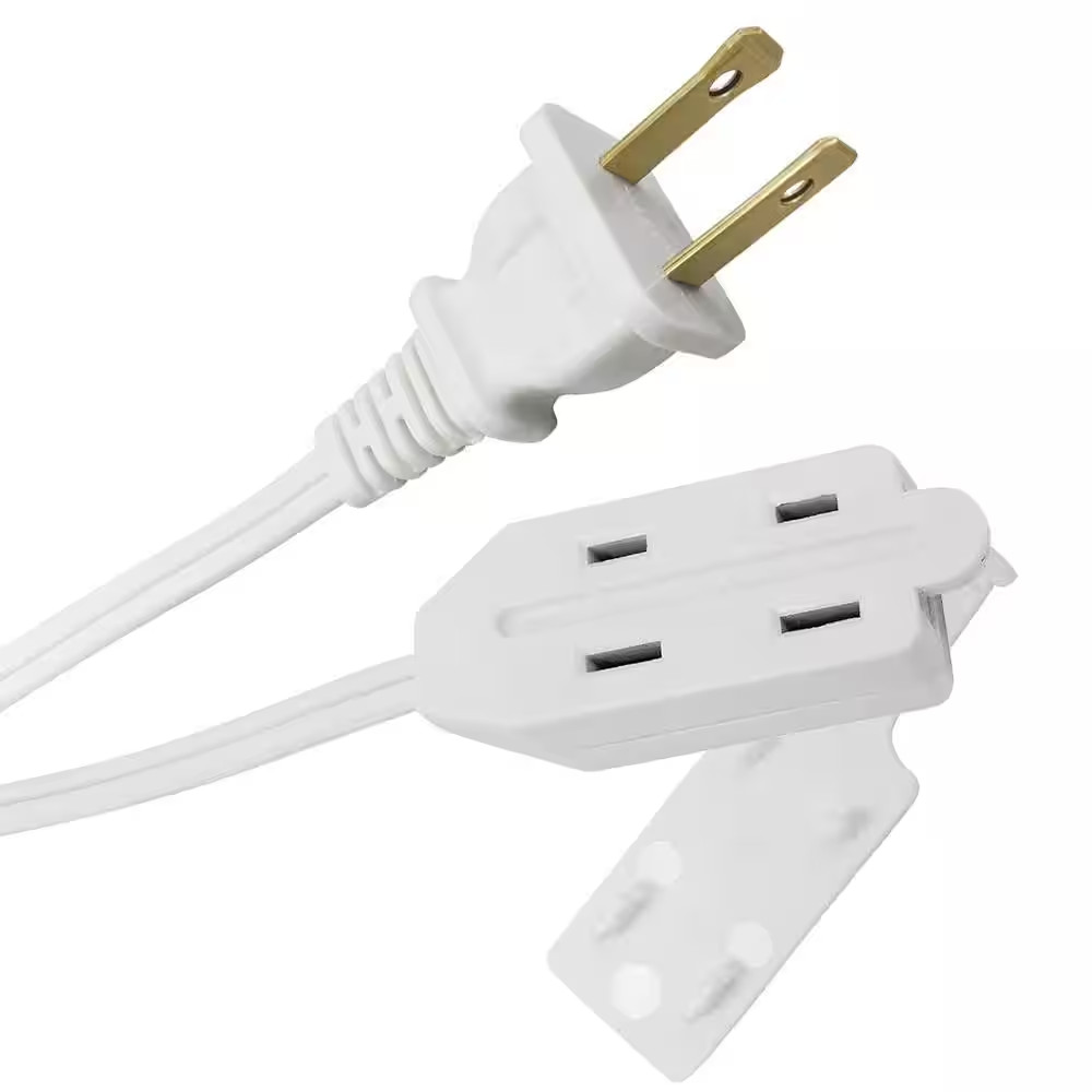 6 Ft. 16/2 Light Duty Indoor Multi-Outlet Extension Cord White