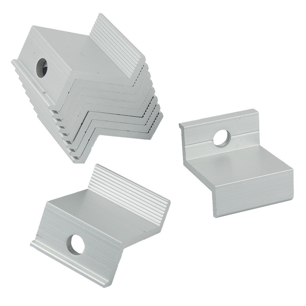 10X Solar Panel End Clamp Aluminum Z Brackets for Solar Panel Mounting Bracket#