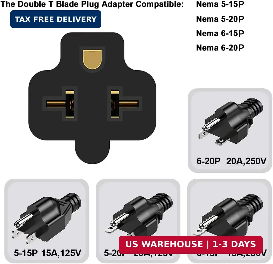 15-Ft 12AWG Nema 5-20P Extension Cord 20 Amp 125V Plug 5-20 Heavy Duty Extension