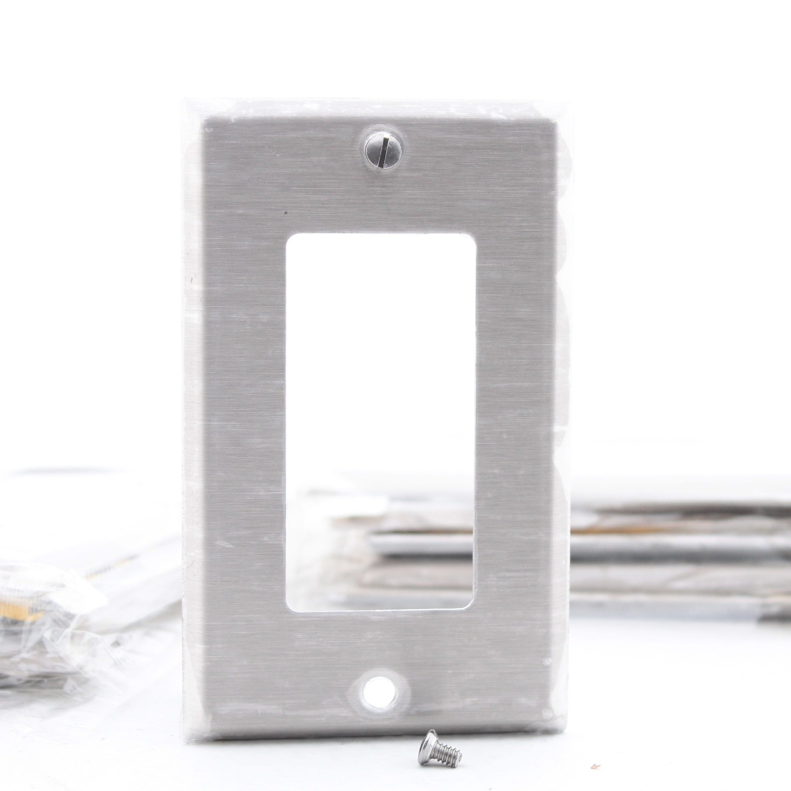 Cooper 93401 Non-Magnetic Stainless Steel GFCI Decorator Wallplate Covers 10pcs