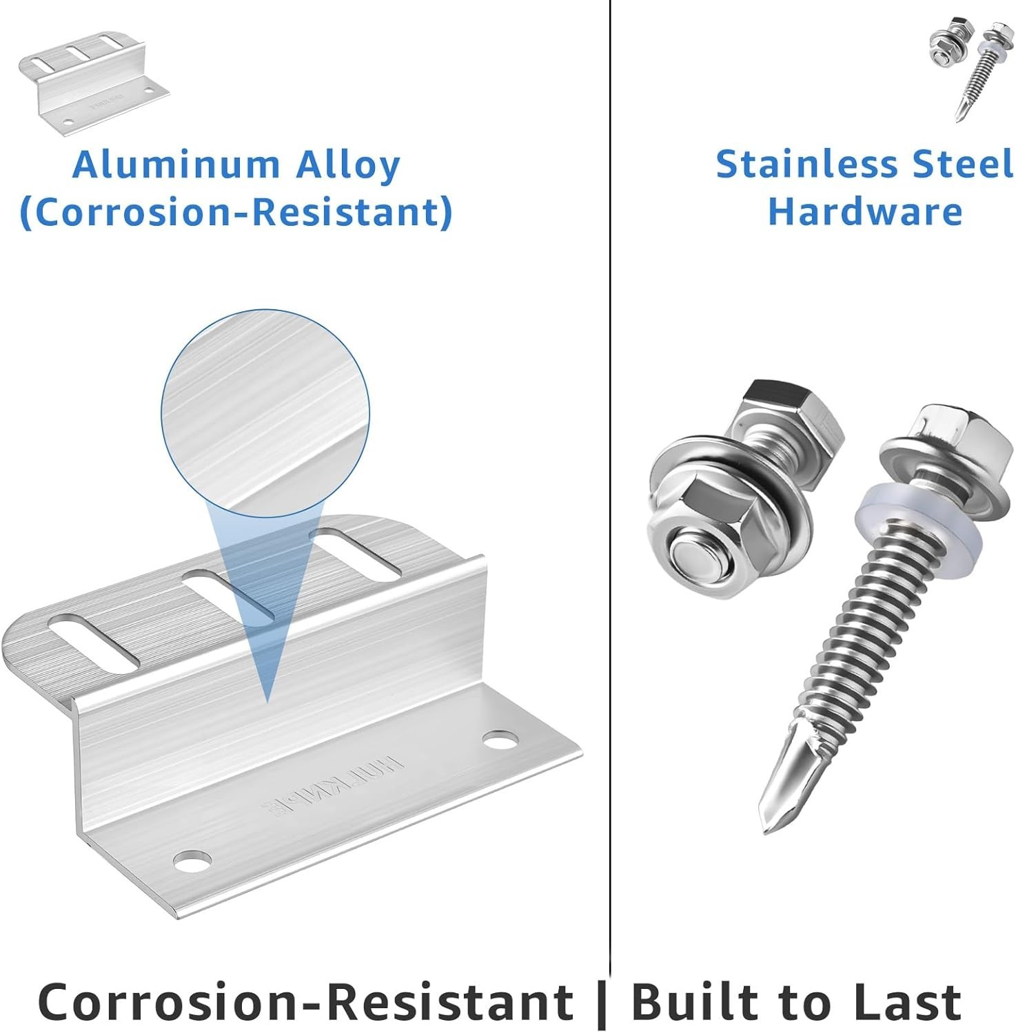 Corrosion-Resistant 16 Pack Z Brackets Solar Panel Mounting Kit for Boats & RVs