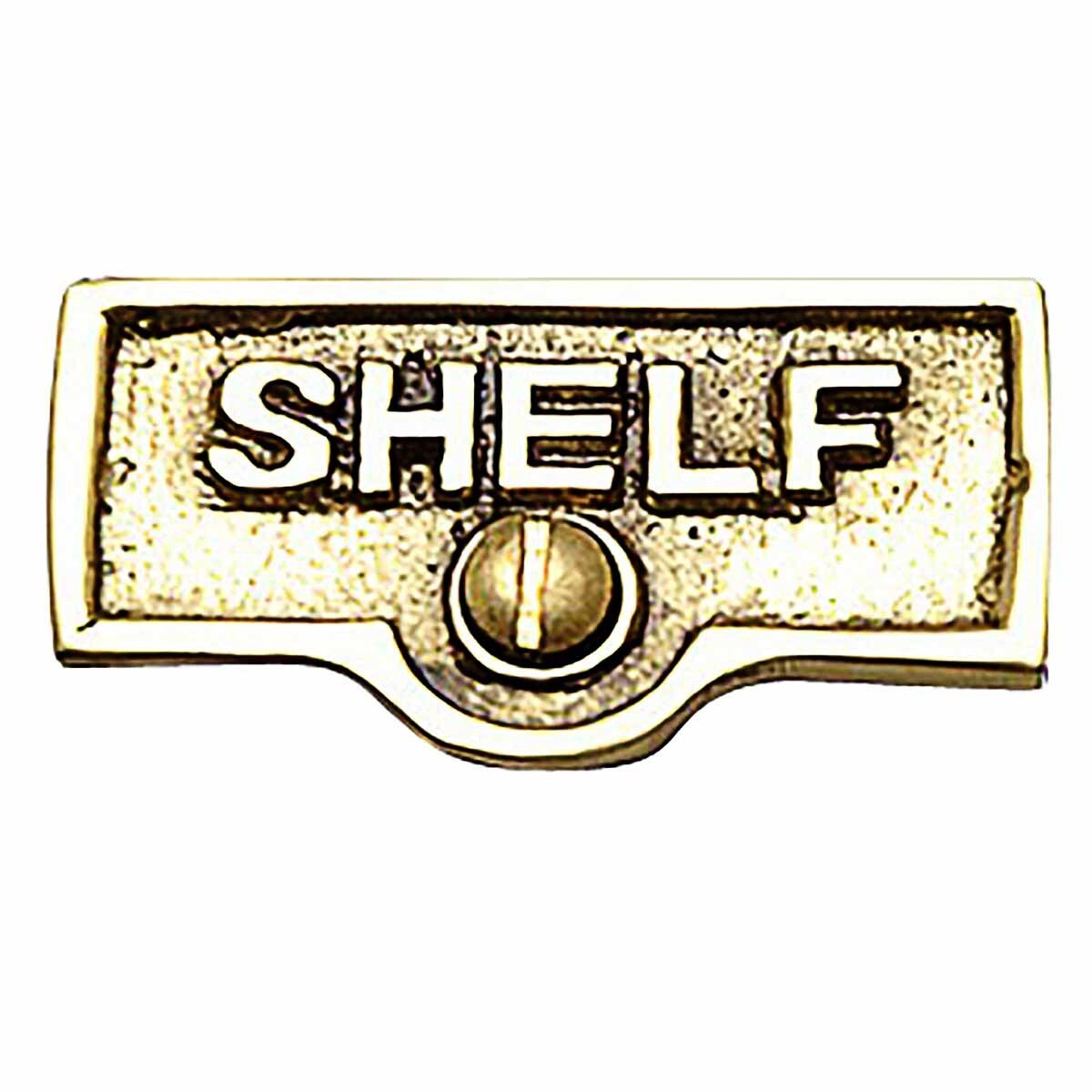 Switch Plate Tags SHELF Name Signs Labels Lacquered Brass | Renovator’s Supply