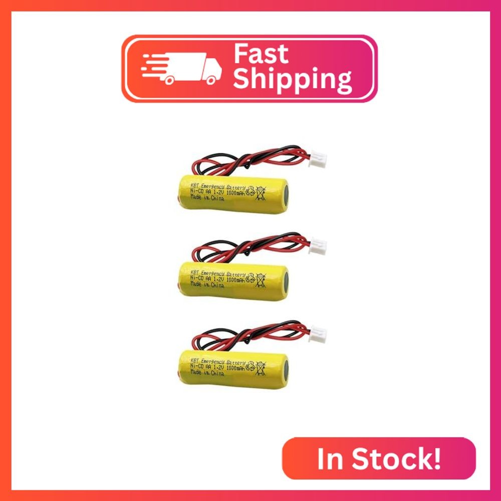 KBT 1.2V 1000mAh AA Size Battery, Exit Sign Emergency Battery Replacement, Ni-CD