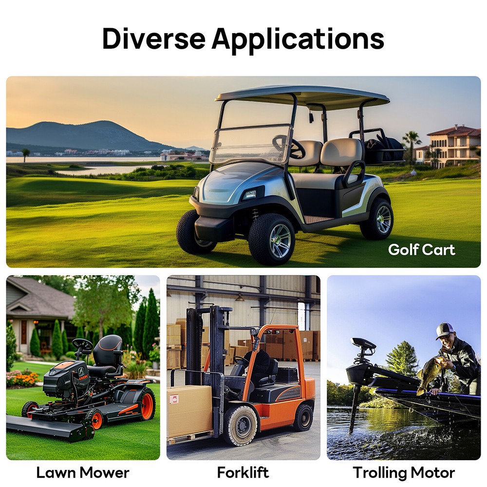 48V 50Ah/100Ah LiFePO4 Lithium Battery Built-in BMS Deep Cycle For RV Golf Cart