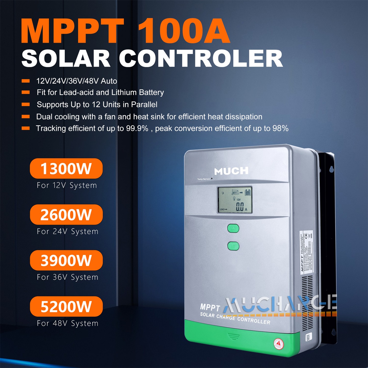 Solar Charger Controller 100Amp MPPT 12V/24V/36V/48V Battery GEL SLD Regulator