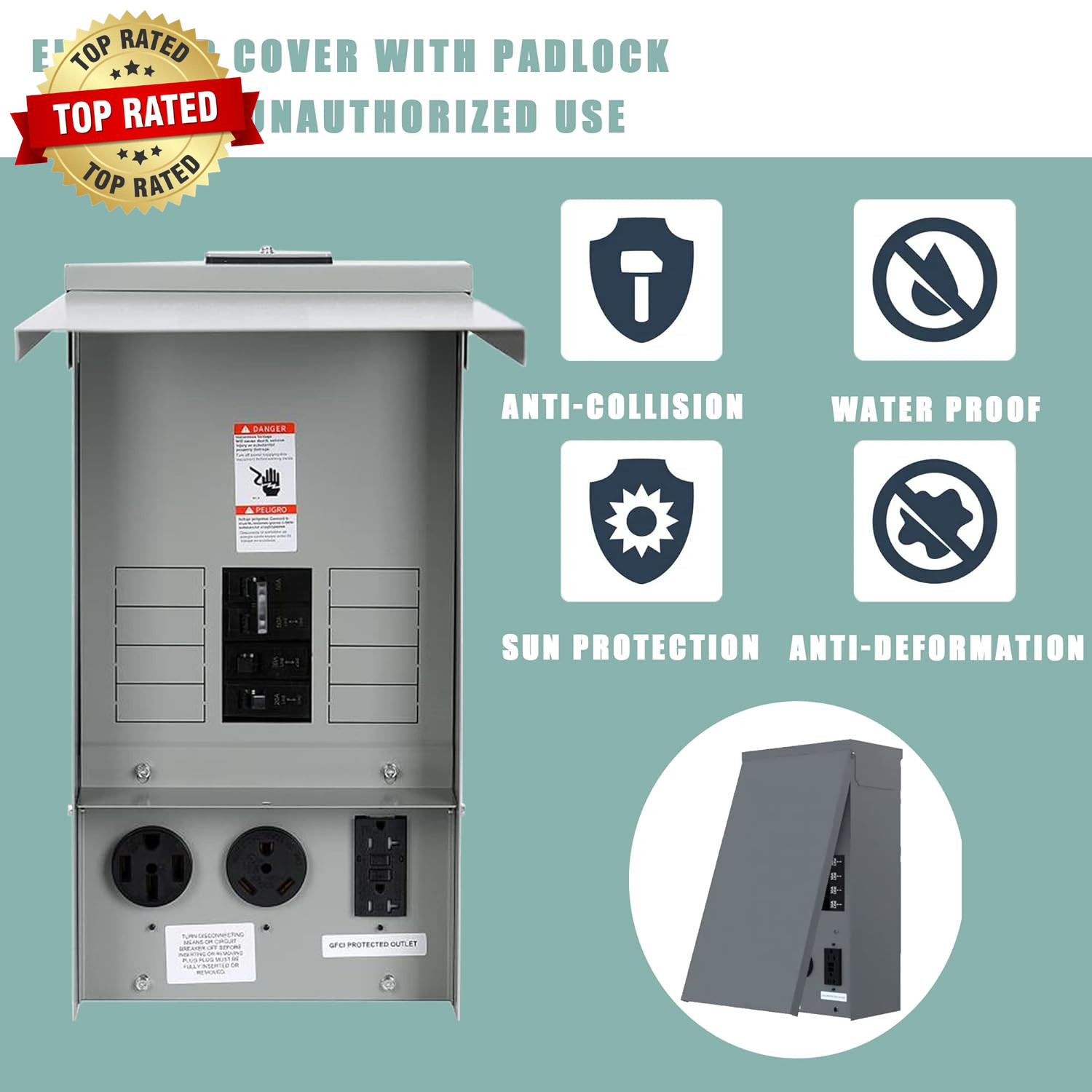 Electrical Panel RV Electrical Outlet Panel with Breaker Prewired Circuit 20 30