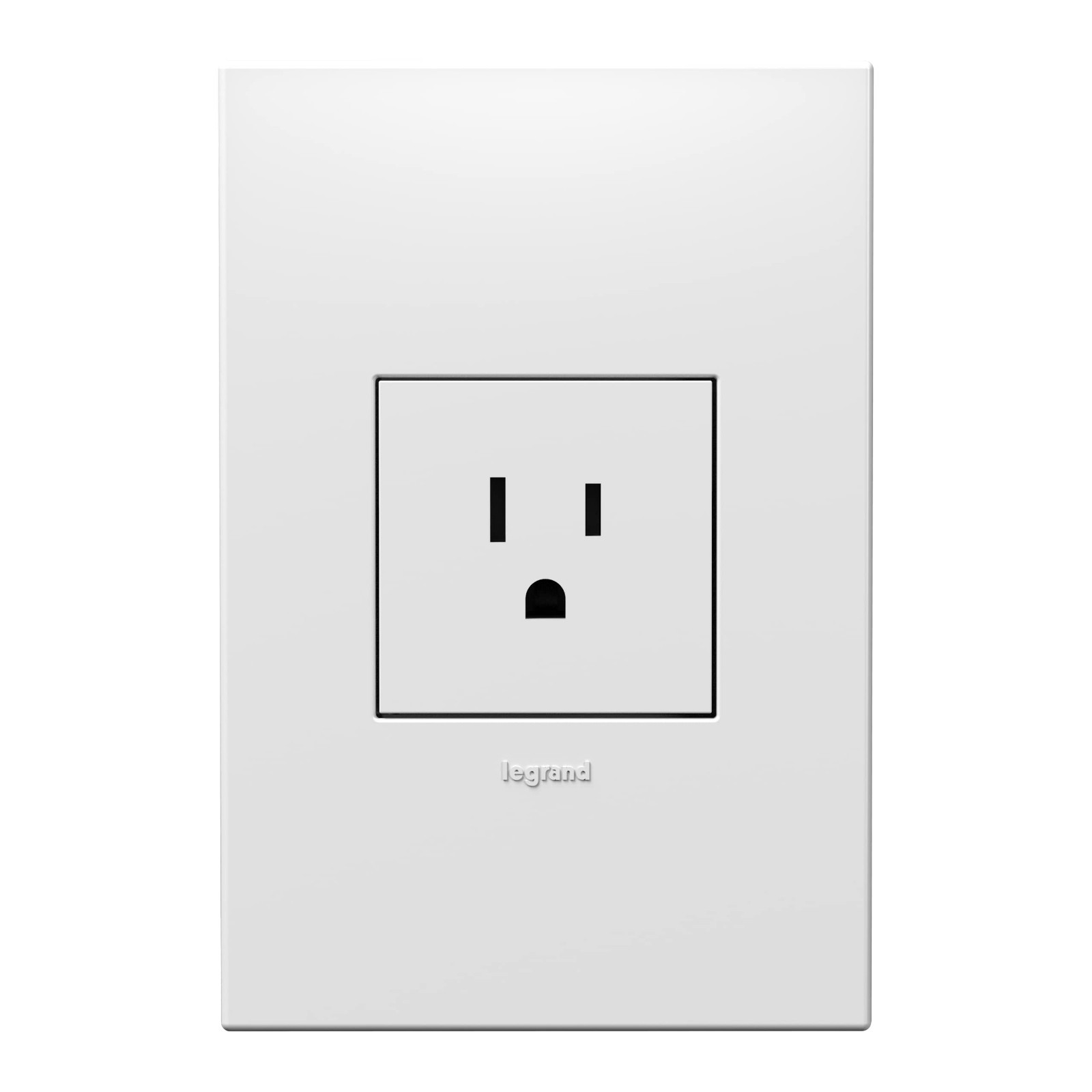 15A Tamper-Resistant Electrical Outlet – Single, White, No Wall Plate, Safe & Du