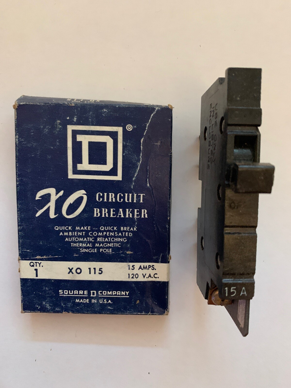 NEW CUTLER HAMMER SQUARE D 15 AMP XO115 1P SINGLE POLE CIRCUIT BREAKER TESTED