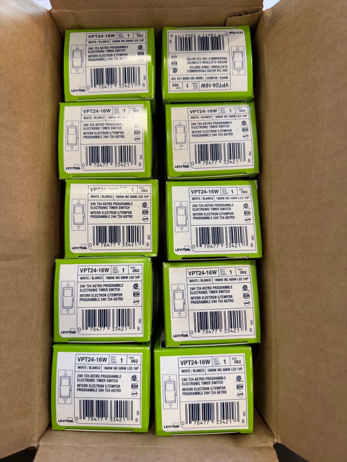 Leviton VPT24-16Z 24-Hour Programmable Timer – White