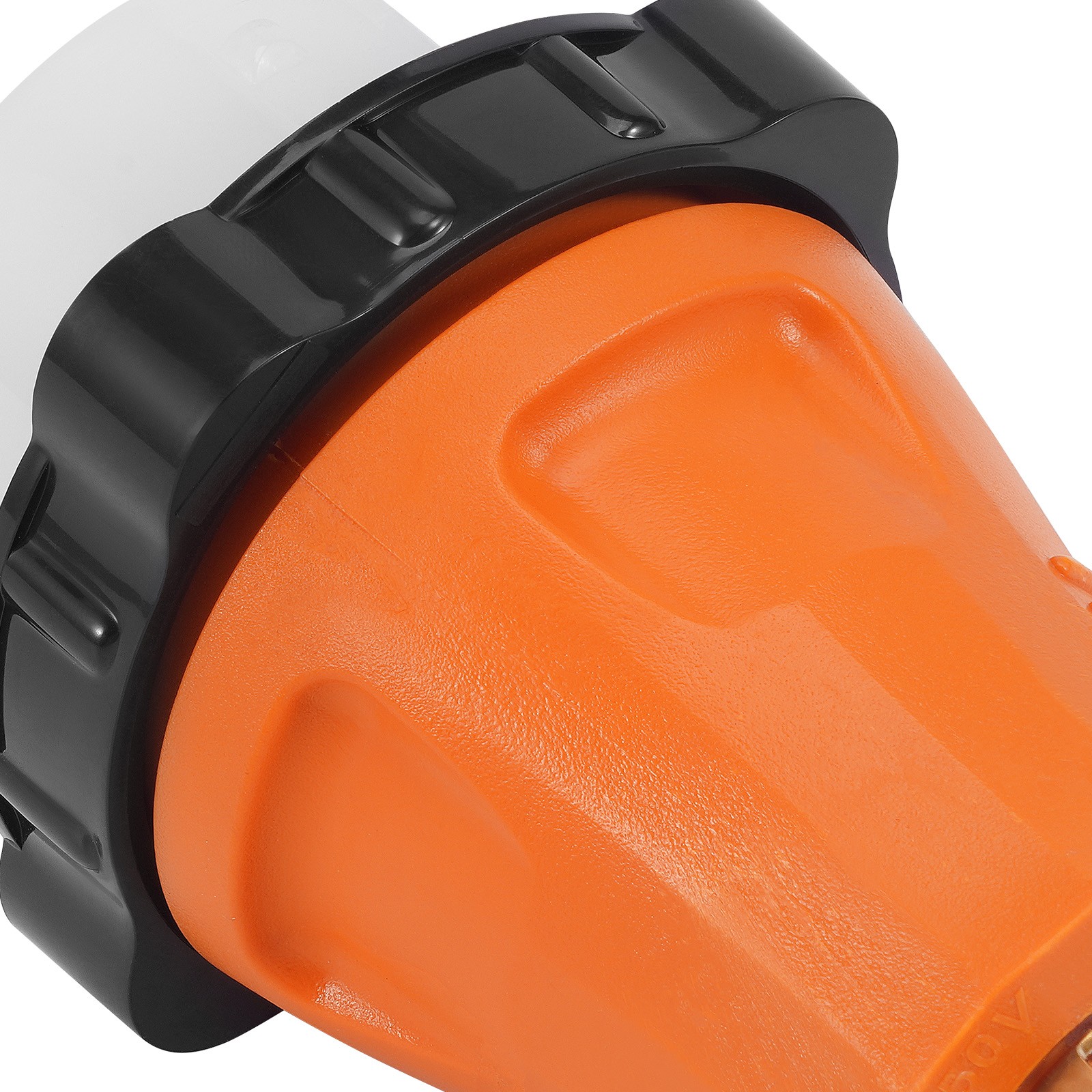 Durable Molded Adapter 30A Locking Plug to 50A Receptacle 4.3″ Orange