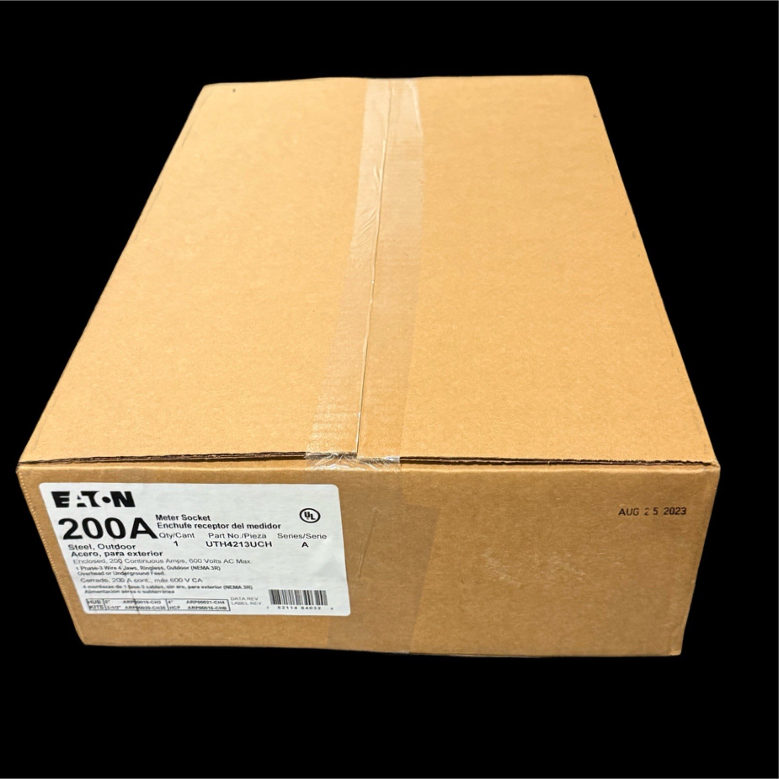 Eaton 200A Meter Socket Outdoor Steel Ringless NEMA 3R UTH4213UCH