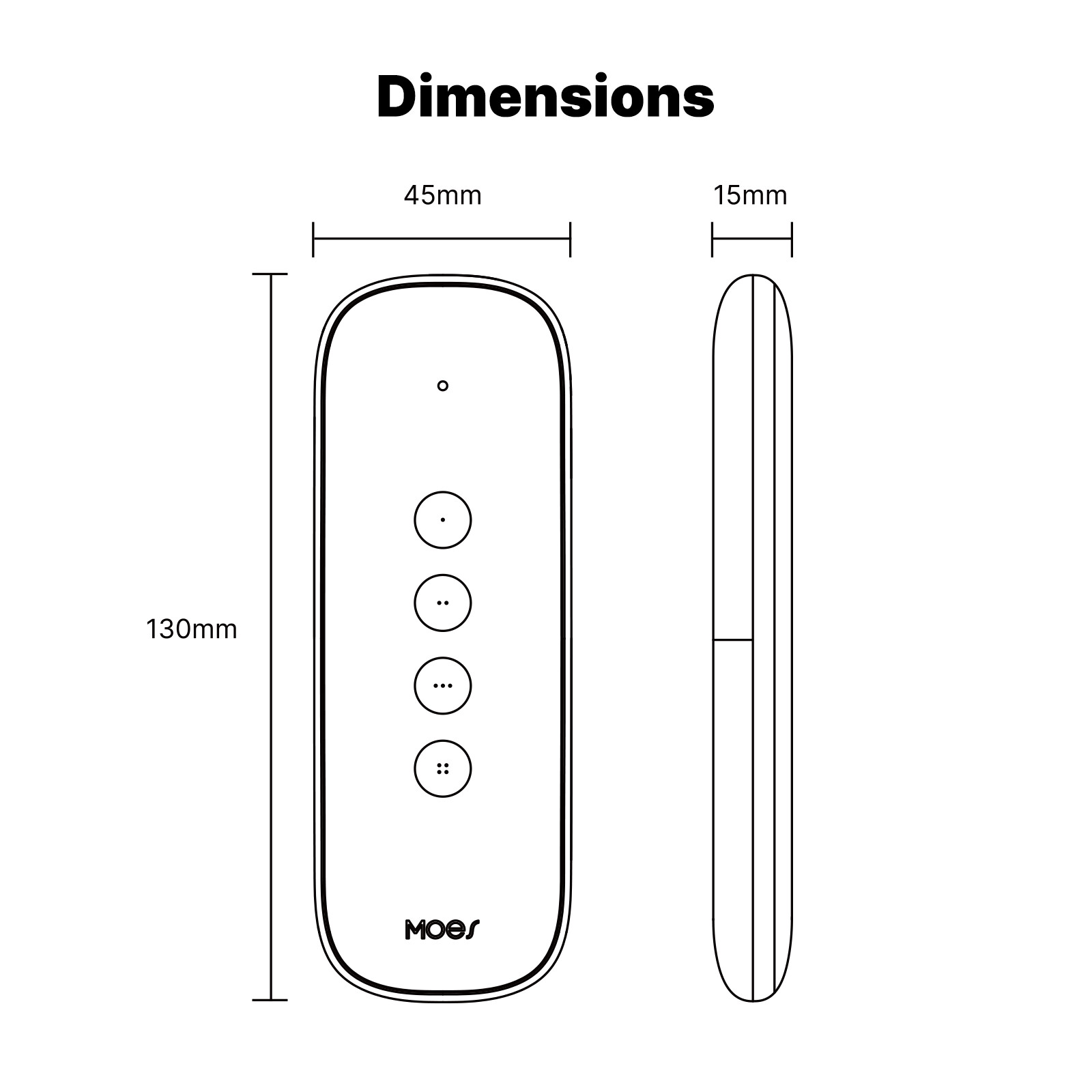 MOES ZigBee Smart Wireless 12-Scene Switch 4-Button Portable Remote Control APP