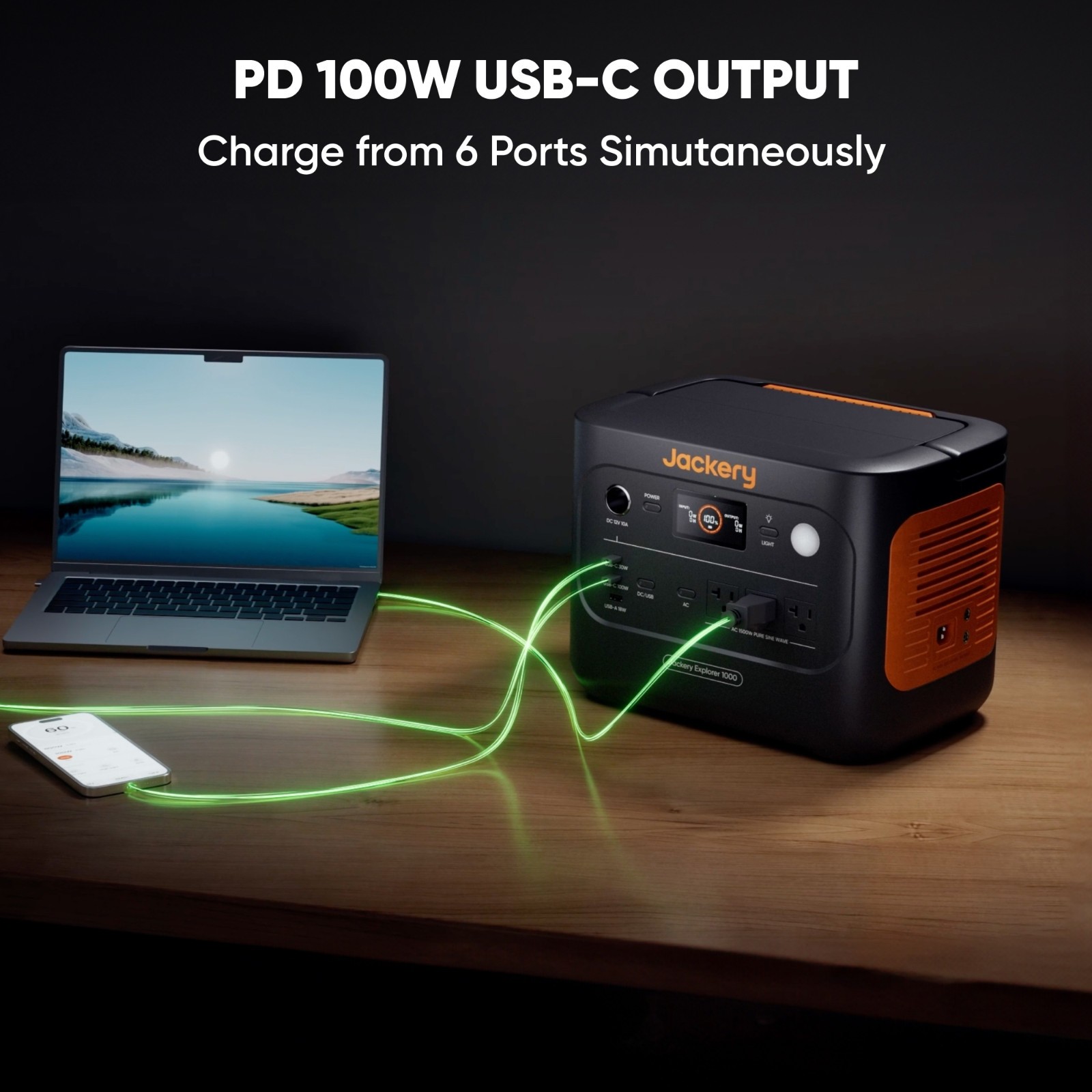 jackery E1000V2 + 1*SolarSaga 100