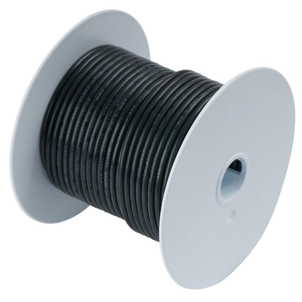 Marine Grade Tinned Copper Wire 12 AWG Black 100 ft Primary Boat Battery Cable