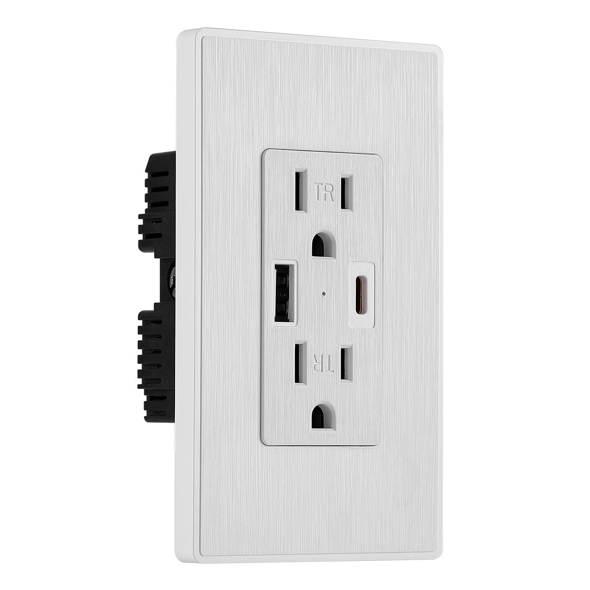 USB Wall Outlet w/Type C Ports Charger AC Power Receptacle Plate Panel 15A 125V