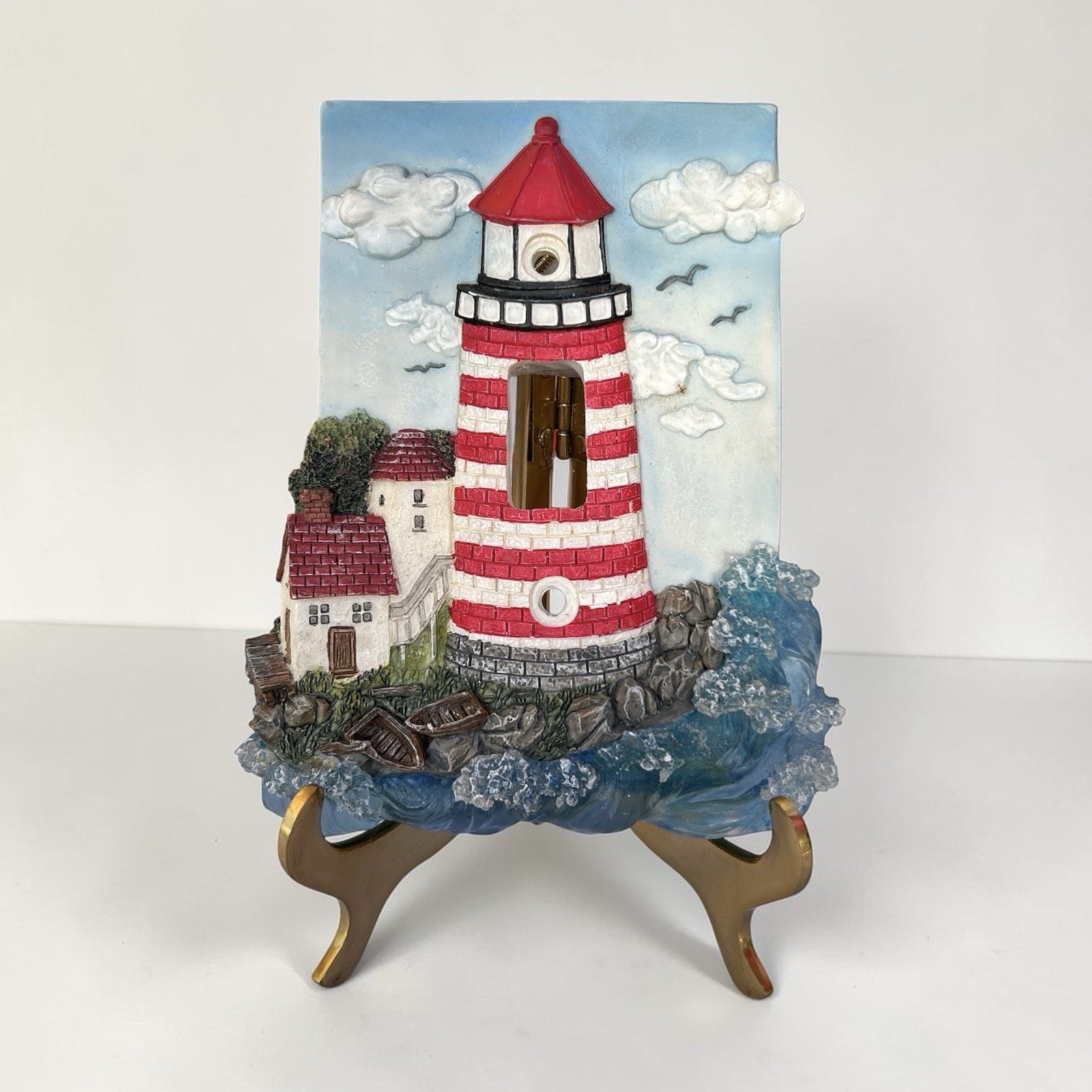 Cute Resin Lighthouse Ocean Coast Light Switch Cover