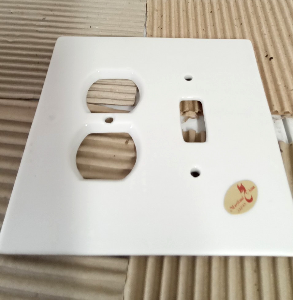 Maryland China Light Outlet Switch Wall Plate Cover Ceramic Porcelain Off White