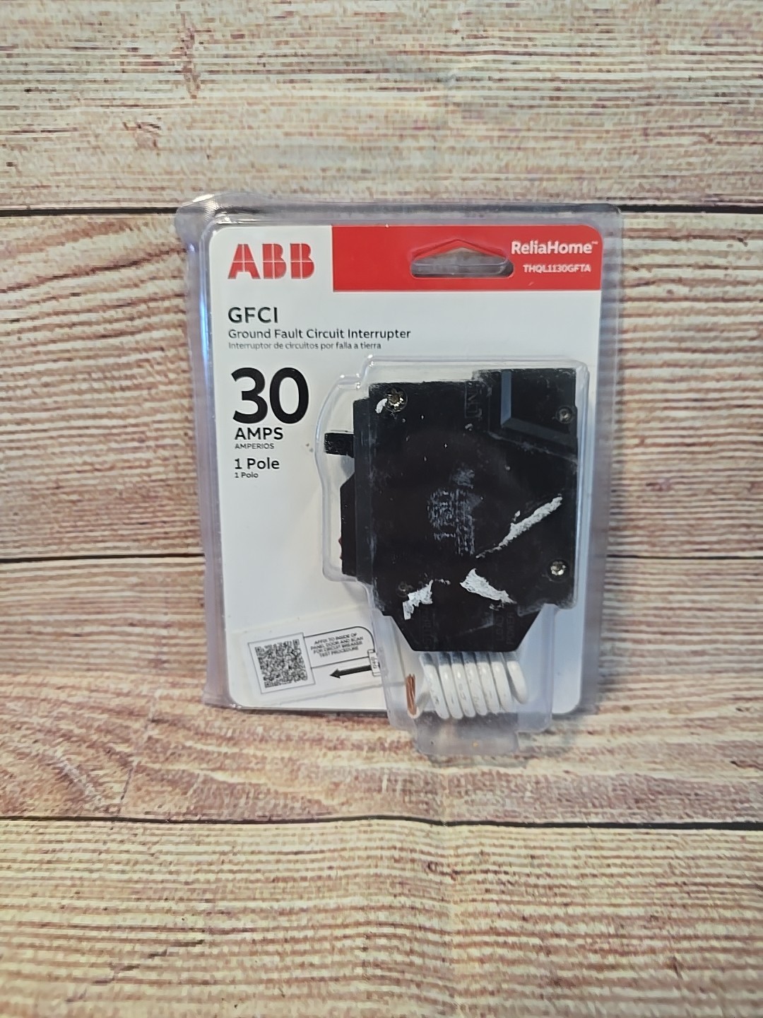 ABB 30 AMP 1 Pole Ground Fault Circuit Breaker with Self Test THQL1130GFTA “NEW”