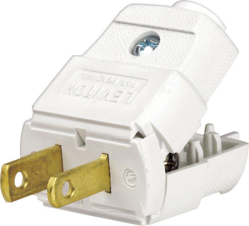 Leviton 036-00101-2WP 15A 125V Residential Grade Polarized Plug (Pack of 10)