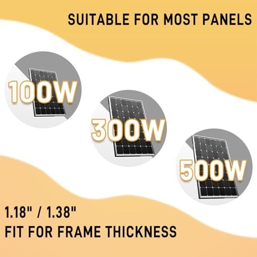 Solar Panel Mounting Brackets Kit – Roof Mount Rails & Clamps for 1.18”-1.38” Th