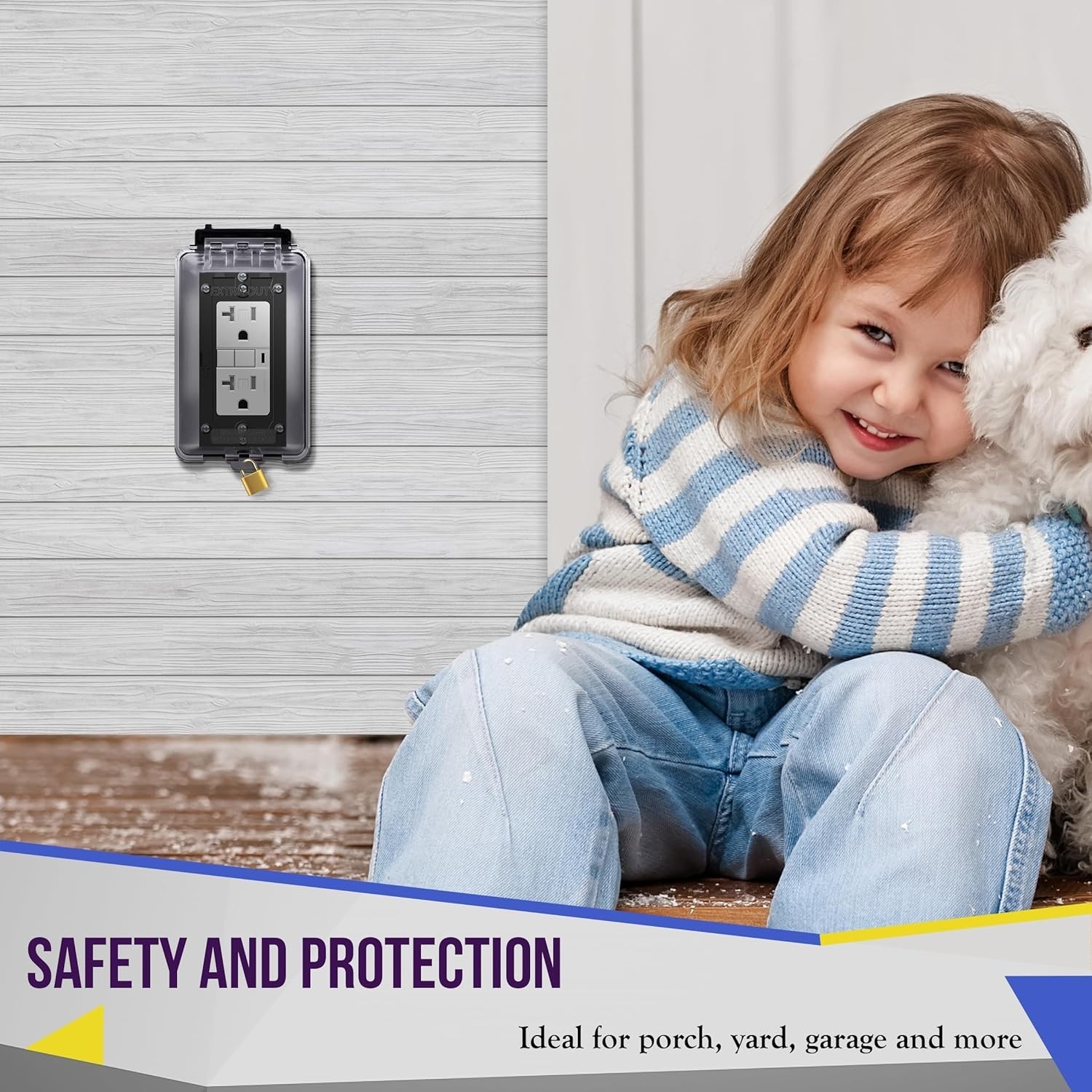 Weatherproof Outdoor Outlet Cover Extra-Duty In-Use 1-Gang Receptacle Housing