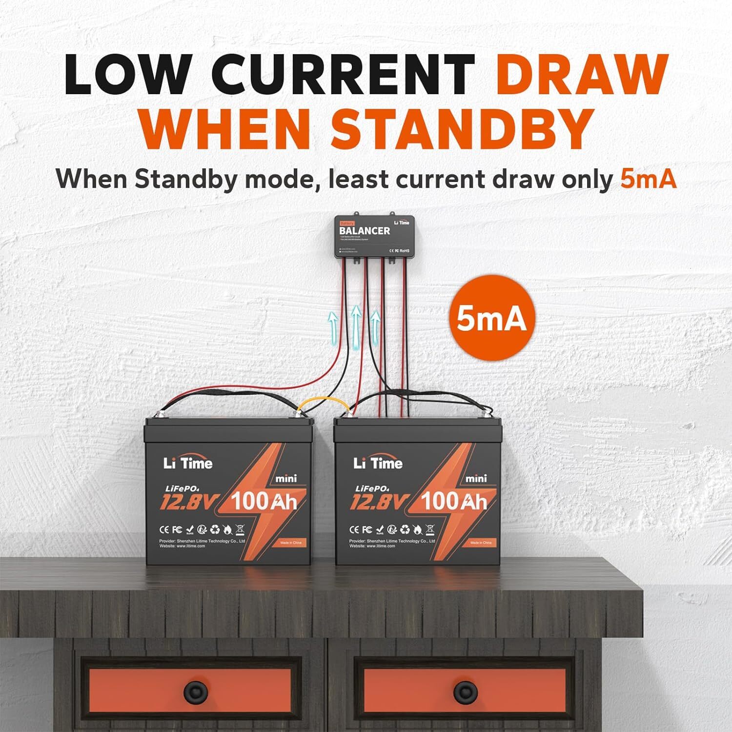 LiTime Battery Equalizer Balancer for 24V/36V/48V Lead Acid Lithium Battery Bank