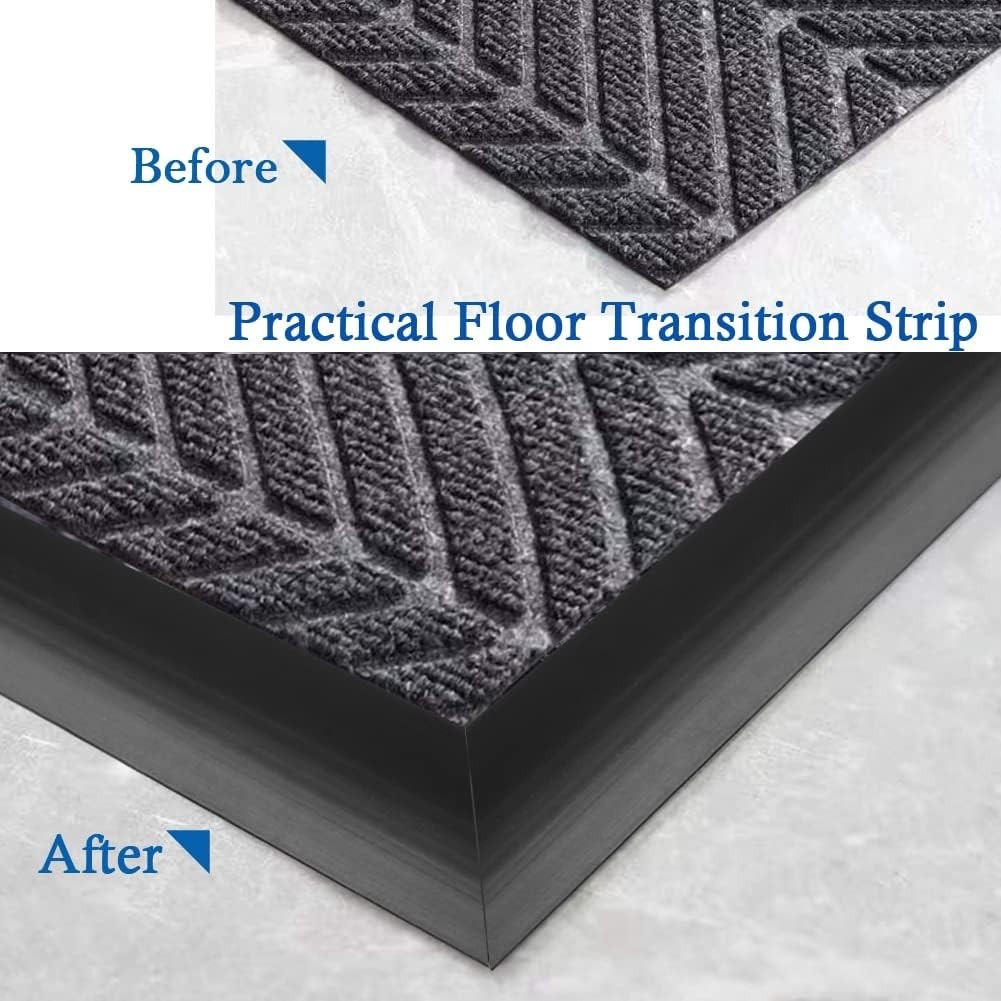 Self-Adhesive PVC Floor Transition Strip – 20ft, Black