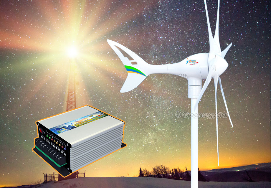 Apollo 550 W Watt 12 V AC (6 Blades) Wind Turbine Generator + Hybrid Controller