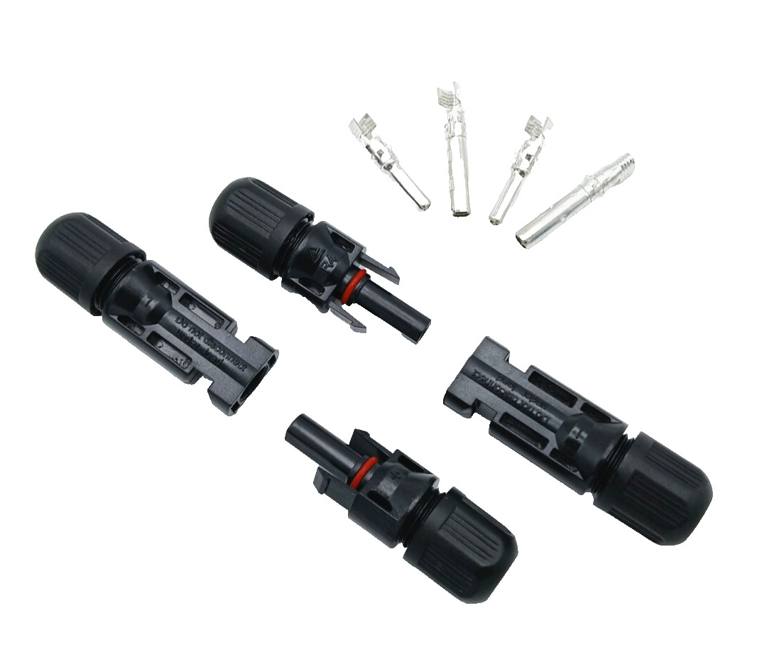 Solar Panel Connectors – 2 Pairs – Waterproof Male/Female Set 30Amp – US SELLER!