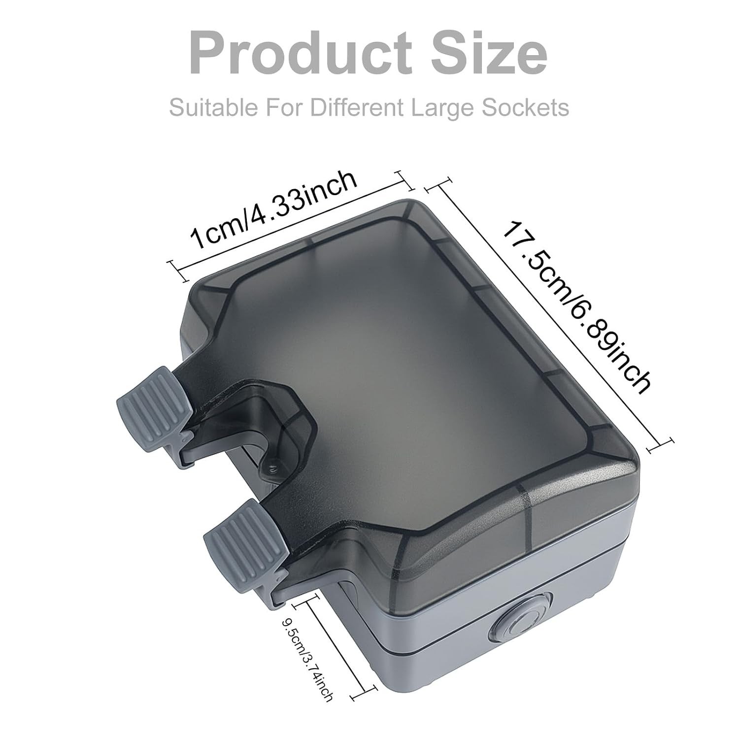 Lockable Waterproof Outdoor Socket – 15A Plug with Independent Switches