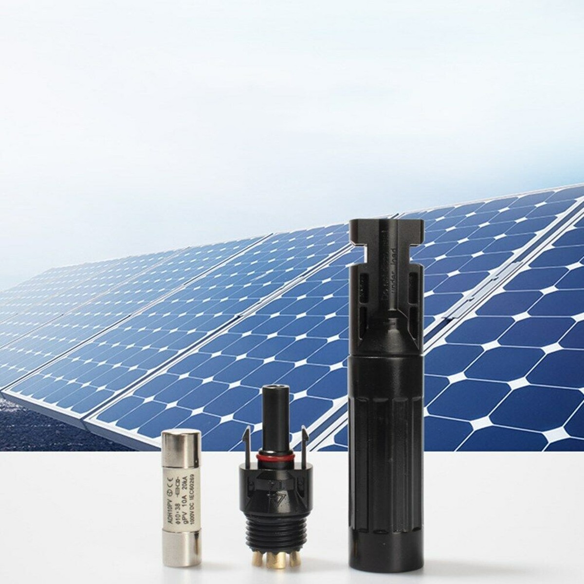 10/15/20/30/32A Quick Release in-line Fuse Holder Solar Panel Connectors w/Fuses